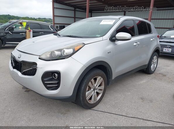 KNDPMCACXJ7337779 2018 KIA SPORTAGE Silver Առջևի ձախ երեք քառորդ տեսարան