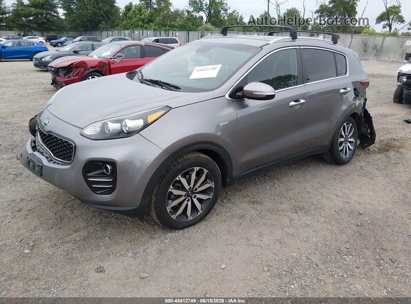 KNDPNCAC1K7500155 2019 KIA SPORTAGE Gray წინა მარცხენა ხედი სამი მეოთხედიდან