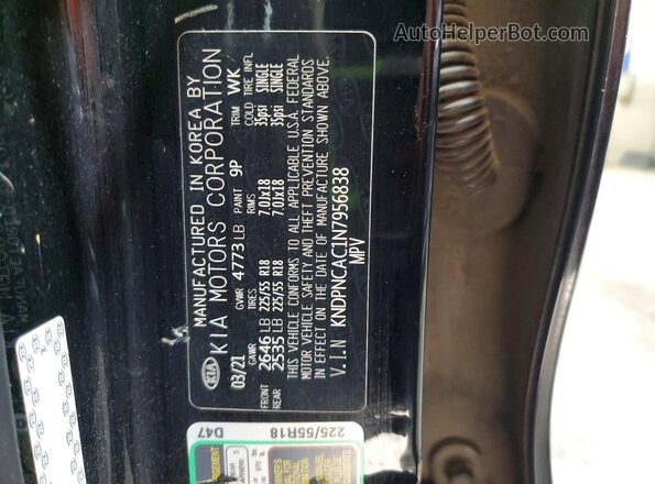 KNDPNCAC1N7956838 2022 KIA SPORTAGE Black 
