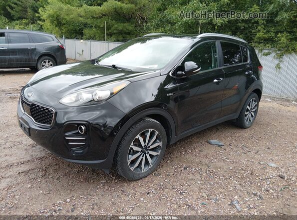 KNDPNCAC4H7111955 2017 KIA SPORTAGE Black Առջևի ձախ երեք քառորդ տեսարան