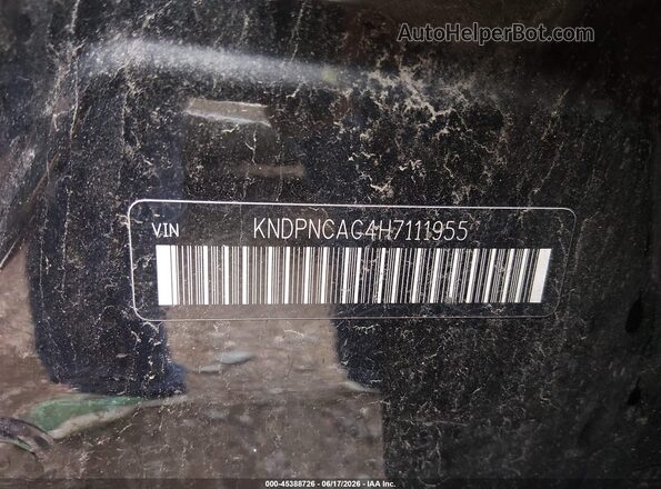 KNDPNCAC4H7111955 2017 KIA SPORTAGE Black Շարժիչի բաժամունքի տեսք