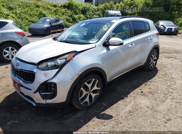 KNDPR3A62J7379150 2018 KIA SPORTAGE Gray წინა მარცხენა ხედი სამი მეოთხედიდან