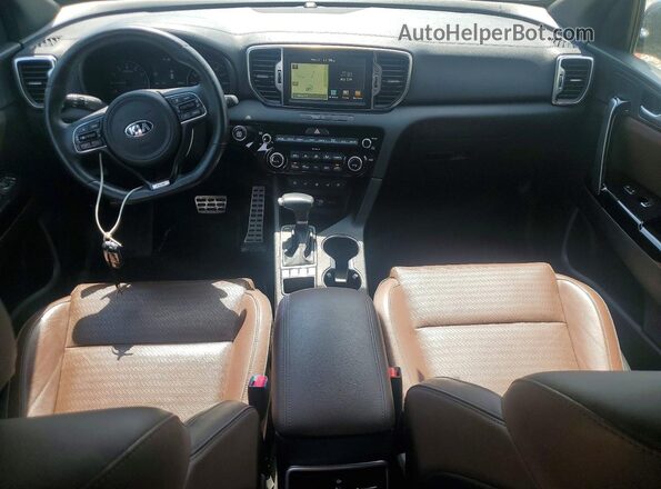 KNDPR3A67H7067349 2017 KIA SPORTAGE Blue Вид панелі приладів