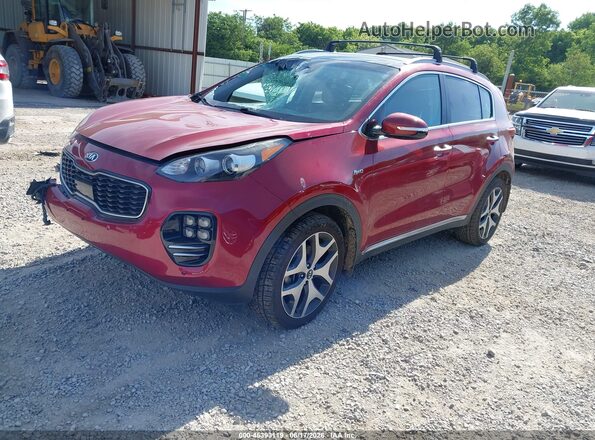 KNDPRCA62H7063323 2017 KIA SPORTAGE Burgundy Vista tres cuartos delantera izquierda