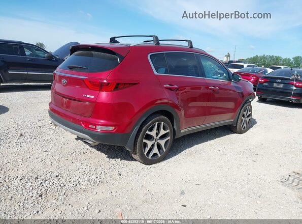 KNDPRCA62H7063323 2017 KIA SPORTAGE Burgundy Trasero derecho