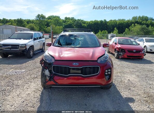 KNDPRCA62H7063323 2017 KIA SPORTAGE Burgundy Vista del cuadro de instrumentos