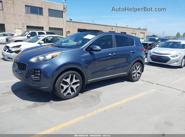 KNDPRCA64H7171040 2017 KIA SPORTAGE Blue Front left