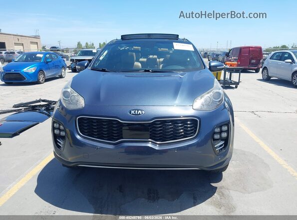 KNDPRCA64H7171040 2017 KIA SPORTAGE Blue Rear interior view
