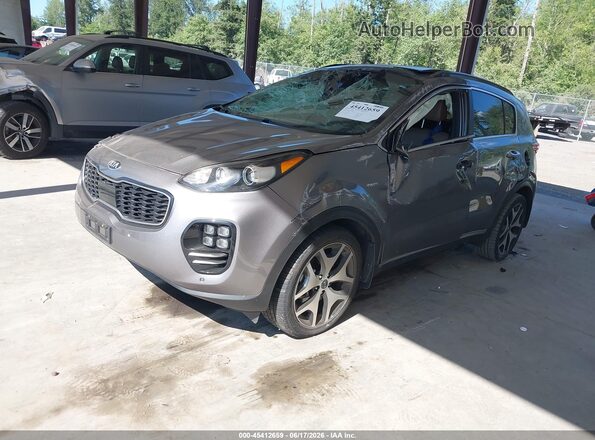 KNDPRCA6XK7528857 2019 KIA SPORTAGE Gray წინა მარცხენა ხედი სამი მეოთხედიდან