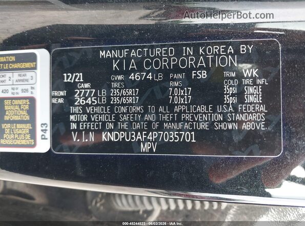 KNDPU3AF4P7035701 2023 KIA SPORTAGE Black 