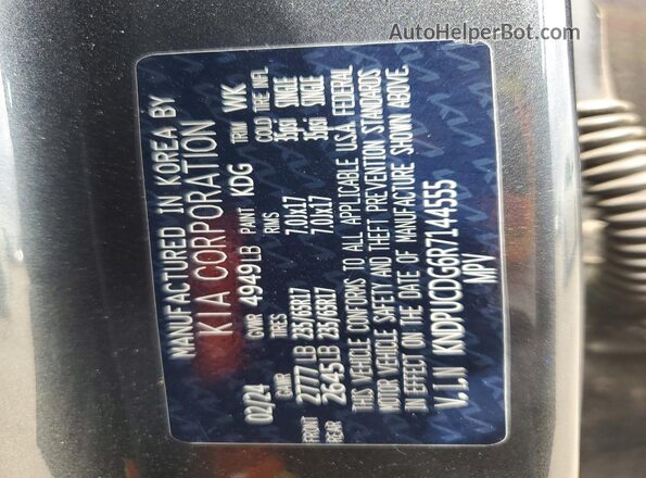 KNDPUCDG6R7144555 2024 KIA SPORTAGE Gray 