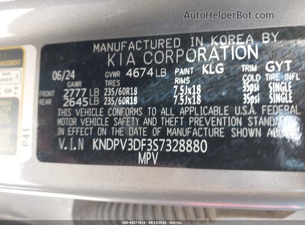 KNDPV3DF3S7328880 2025 KIA SPORTAGE Silver Widok komory silnika