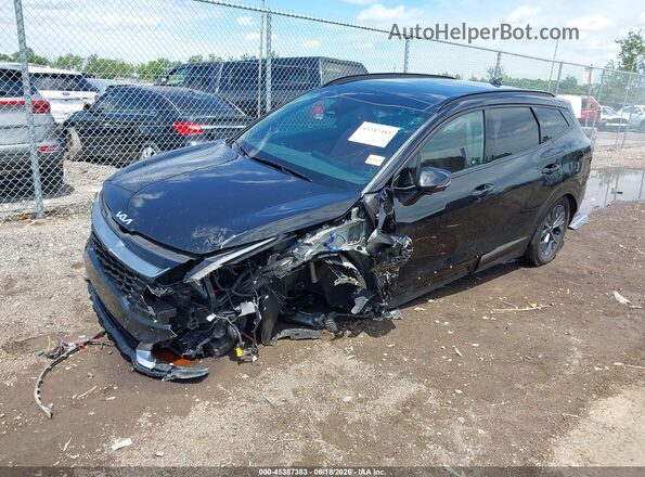 KNDPXCDG7S7264300 2025 KIA SPORTAGE HYBRID Black Առջևի ձախ երեք քառորդ տեսարան