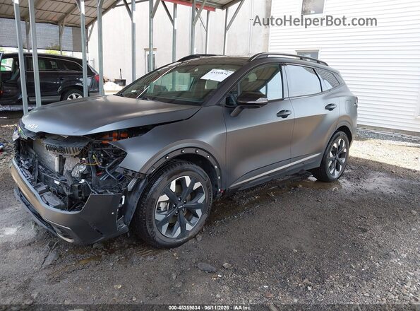 KNDPZDAH9P7097751 2023 KIA SPORTAGE PLUG-IN HYBRID Gray Vista tres cuartos delantera izquierda