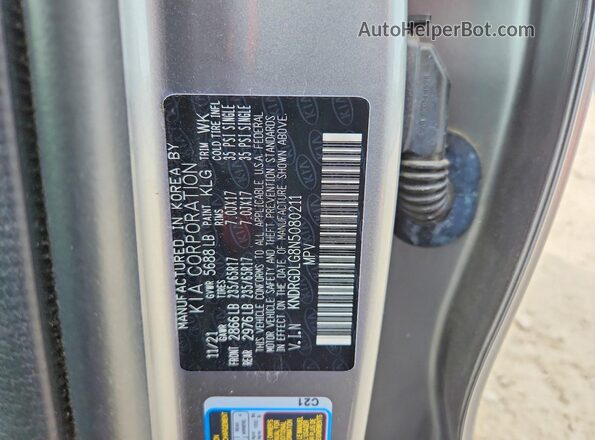 KNDRGDLG8N5080211 2022 KIA SORENTO Gray 