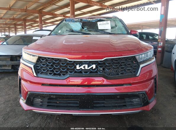 KNDRHDLG0P5204262 2023 KIA SORENTO HYBRID Red Вид панелі приладів