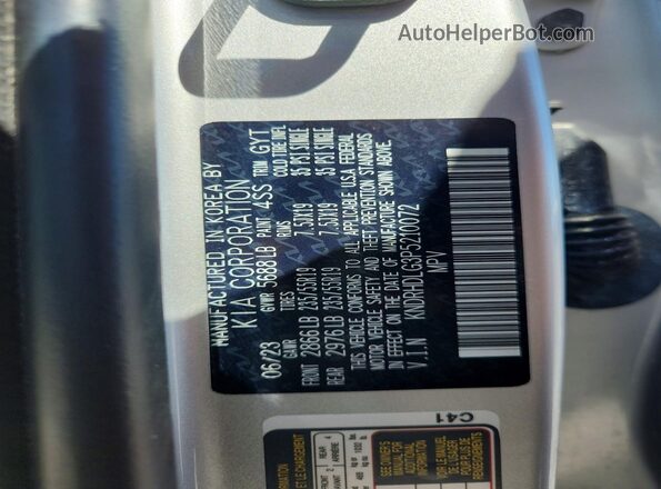KNDRHDLG3P5210072 2023 KIA SORENTO Silver Widok wnętrza 360 stopni