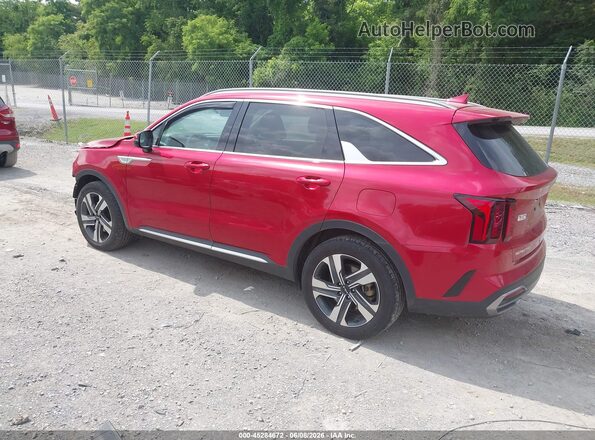 KNDRHDLG3P5210234 2023 KIA SORENTO HYBRID Burgundy Trasero izquierdo