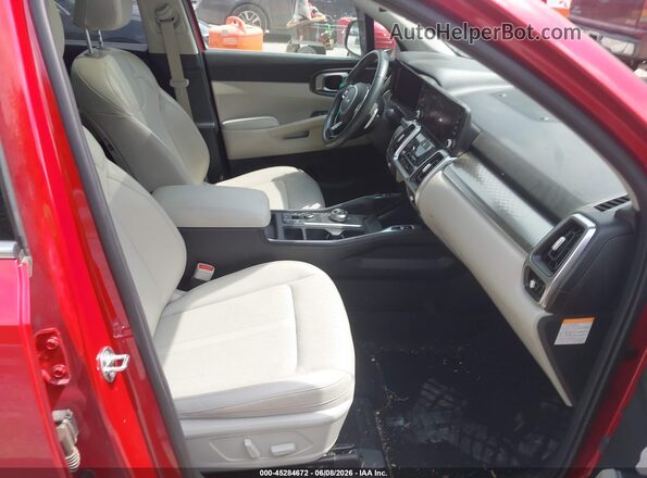 KNDRHDLG3P5210234 2023 KIA SORENTO HYBRID Burgundy Vista interior delantera