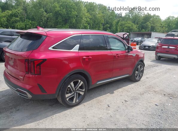 KNDRHDLG3P5210234 2023 KIA SORENTO HYBRID Burgundy Trasero derecho