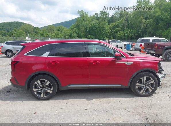 KNDRHDLG3P5210234 2023 KIA SORENTO HYBRID Burgundy Vista interior de 360 grados