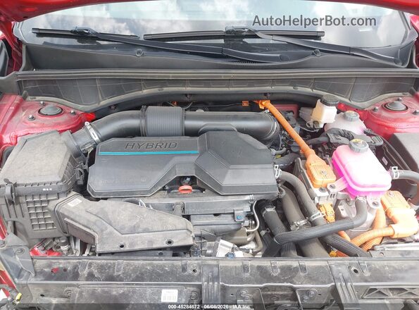 KNDRHDLG3P5210234 2023 KIA SORENTO HYBRID Burgundy Vista trasera