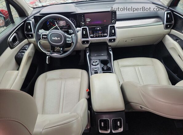 KNDRHDLG3P5213389 2023 KIA SORENTO Red Dashboard view