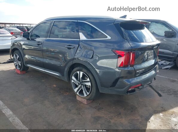 KNDRHDLG6P5172658 2023 KIA SORENTO HYBRID Серый Задняя левая четверть
