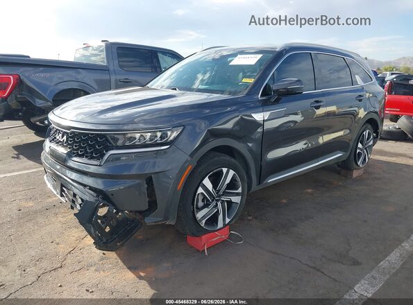 KNDRHDLG6P5172658 2023 KIA SORENTO HYBRID Серый Вид спереди