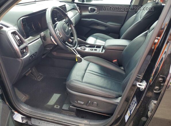 KNDRHDLG7P5168778 2023 KIA SORENTO Black Widok wnętrza z przodu