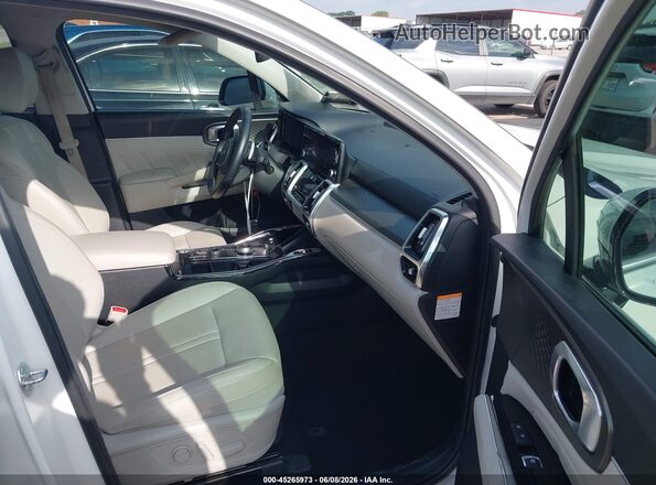 KNDRKDLG3P5226046 2023 KIA SORENTO HYBRID White წინა სალონის ხედი
