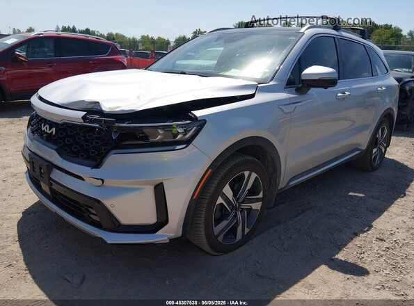 KNDRMDLH6N5108363 2022 KIA SORENTO PLUG-IN HYBRID Silver წინა მარცხენა ხედი სამი მეოთხედიდან