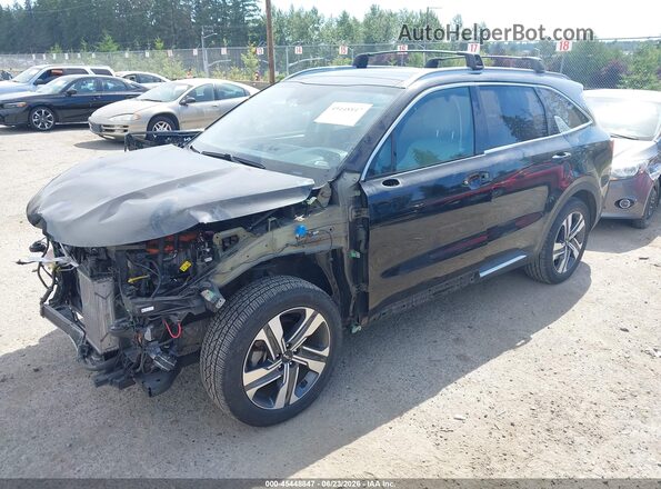 KNDRMDLHXN5087680 2022 KIA SORENTO PLUG-IN HYBRID Black Передня ліва чверть