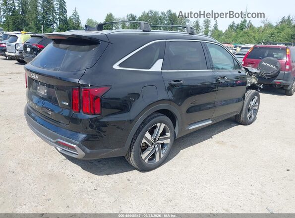KNDRMDLHXN5087680 2022 KIA SORENTO PLUG-IN HYBRID Black Задня права чверть
