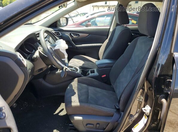 KNMAT2MT0GP594974 2016 NISSAN ROGUE Black Front interior view