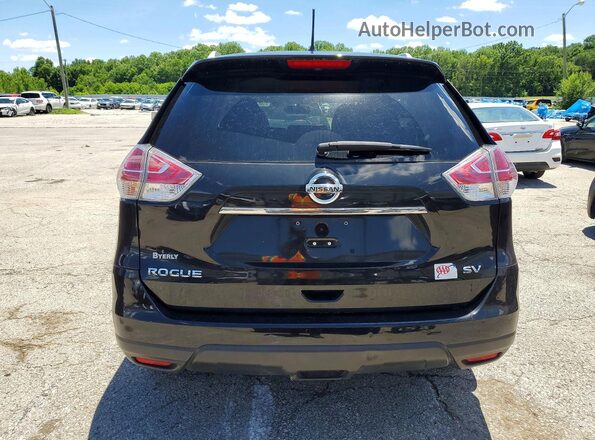 KNMAT2MT0GP594974 2016 NISSAN ROGUE Black Rear view