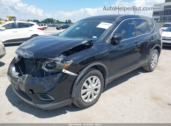 KNMAT2MT0GP608565 2016 NISSAN ROGUE Черный Передняя левая четверть