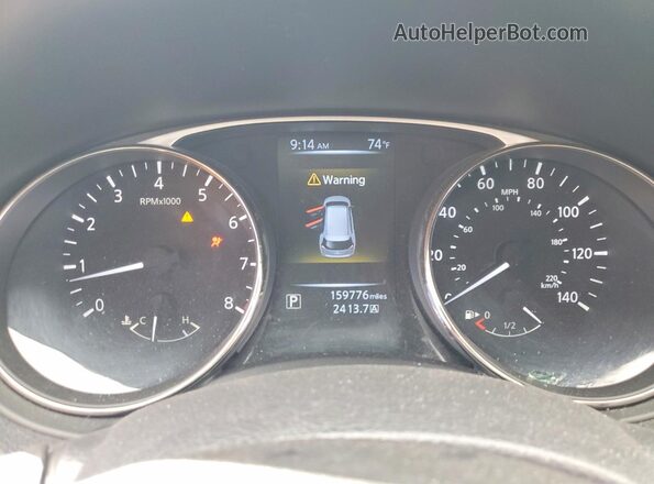 KNMAT2MT0GP617735 2016 NISSAN ROGUE White ხელსაწყოთა პანელის ხედი