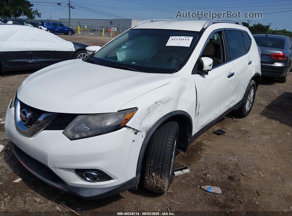KNMAT2MT0GP664165 2016 NISSAN ROGUE Cream Առջևի ձախ երեք քառորդ տեսարան