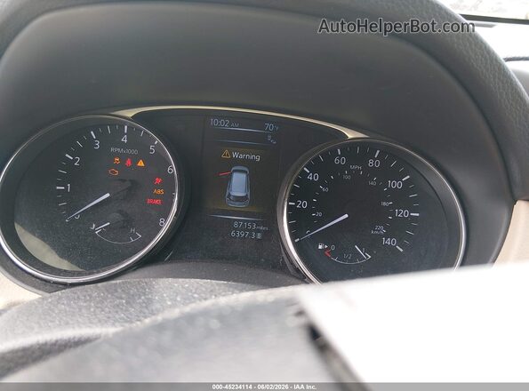 KNMAT2MT0GP664165 2016 NISSAN ROGUE Cream Հետևի նստատեղերի տեսք
