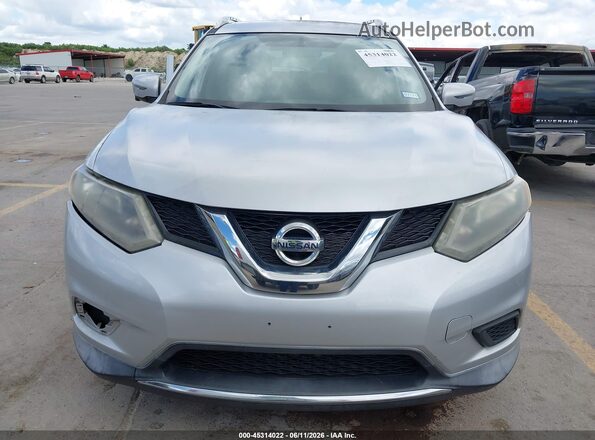 KNMAT2MT0GP666627 2016 NISSAN ROGUE Silver Widok z przodu