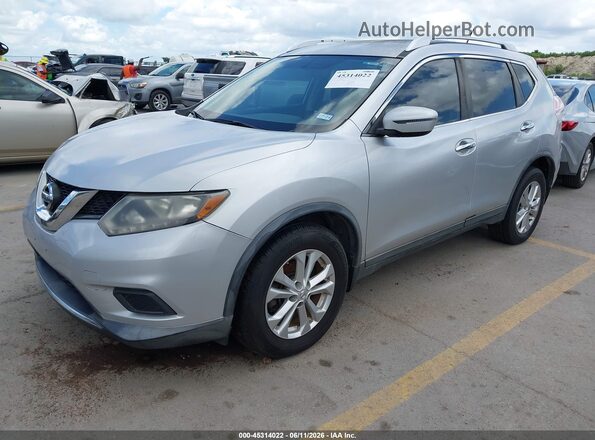 KNMAT2MT0GP666627 2016 NISSAN ROGUE Silver Przód lewy
