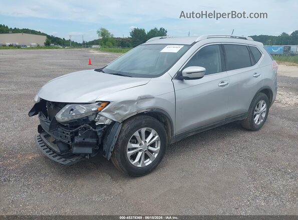 KNMAT2MT0GP684884 2016 NISSAN ROGUE Silver წინა მარცხენა ხედი სამი მეოთხედიდან