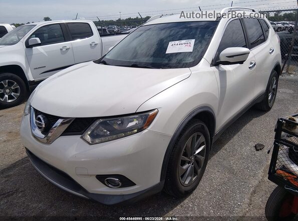 KNMAT2MT0GP737843 2016 NISSAN ROGUE White Առջևի ձախ երեք քառորդ տեսարան