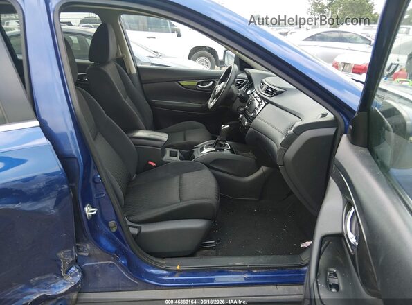 KNMAT2MT0HP595205 2017 NISSAN ROGUE Blue Widok wnętrza z przodu