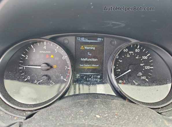 KNMAT2MT0HP597696 2017 NISSAN ROGUE Silver Вид щитка приладів