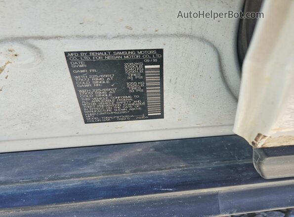KNMAT2MT0JP622957 2018 NISSAN ROGUE White Widok wnętrza 360 stopni