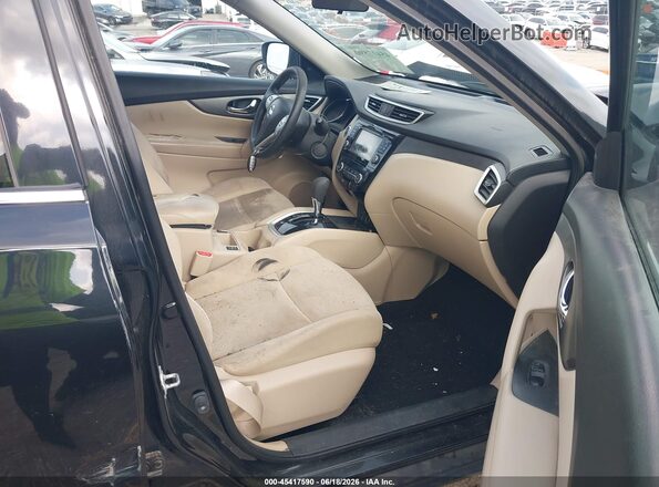 KNMAT2MT1GP641333 2016 NISSAN ROGUE Black Вид салону спереду
