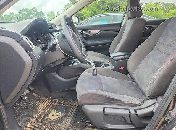 KNMAT2MT1GP671187 2016 NISSAN ROGUE Black Front interior view