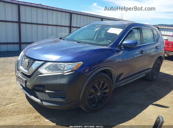 KNMAT2MT1JP564759 2018 NISSAN ROGUE Blue Передня ліва чверть